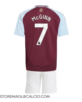 Aston Villa John McGinn #7 Maglia Gara Casa Repliche 2024-25 Bambino
